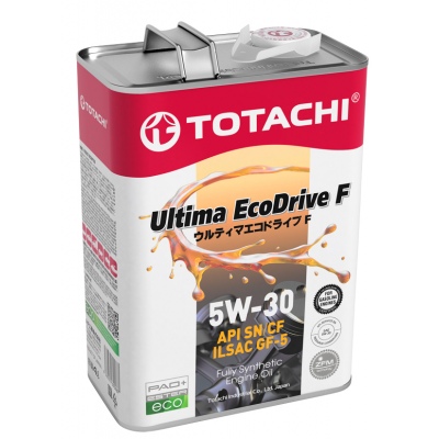 Масло моторное синтетическое 5W30 TOTACHI Ultima Ecodrive F Fully Synthetic SN-CF, 4 л.